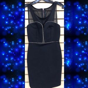 Black &gold mesh sweetheart dress size small